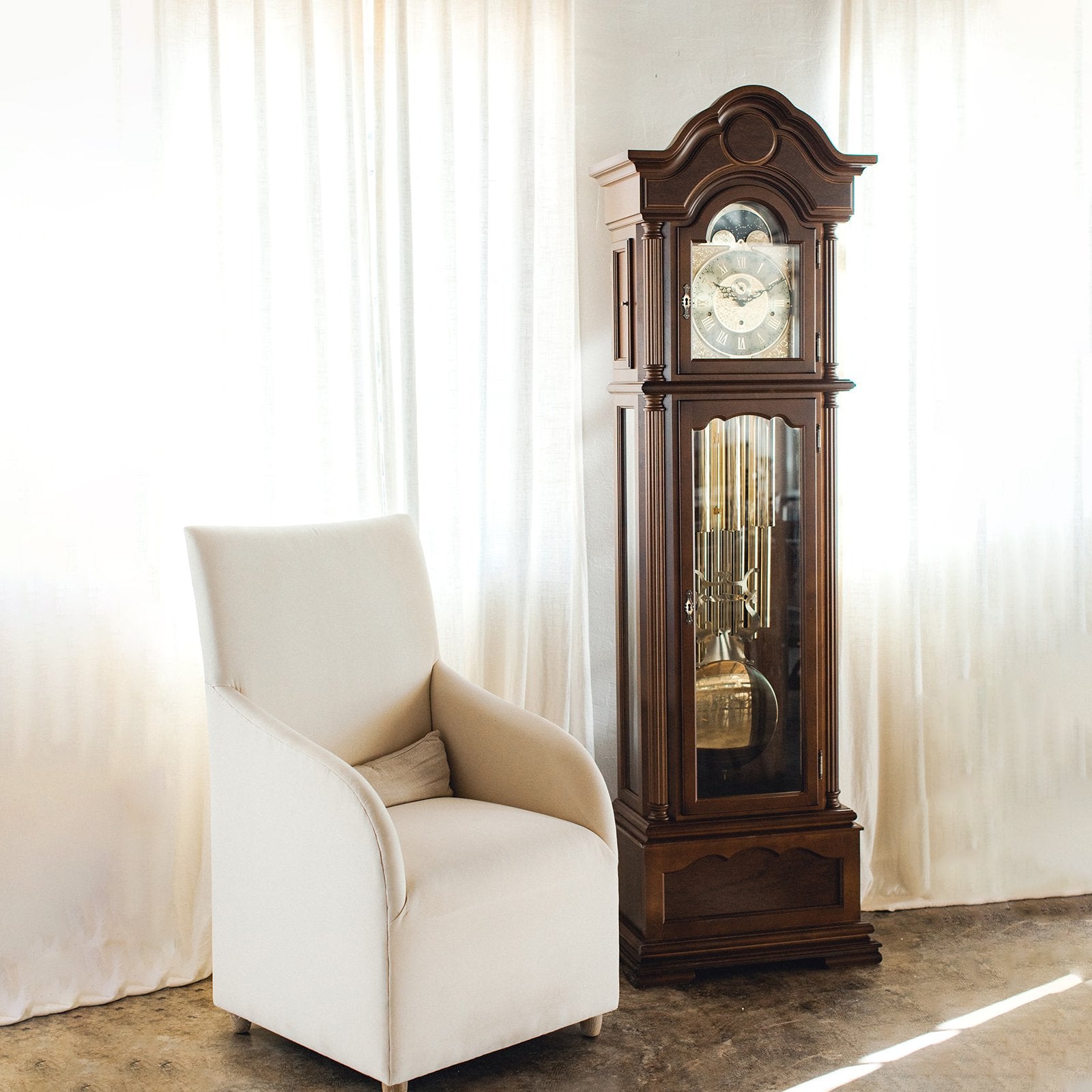 TEMPLE Grandfather clock